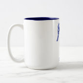 Blau-weißes Seepferd Zwei-Tone-Kaffee-Tasse Zweifarbige Tasse (Links)