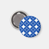 Blau-weißes Shippo-Muster Magnet (Vorderseite/Rückseite)