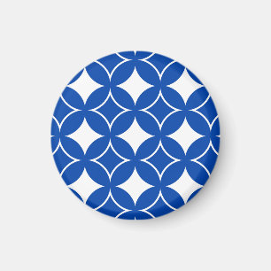 Blau-weißes Shippo-Muster Magnet