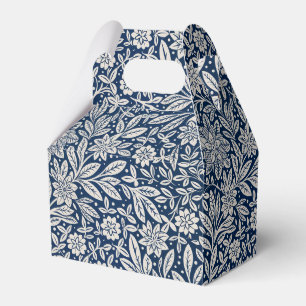 Blau-weißes vintage Blumenmuster Geschenkschachtel