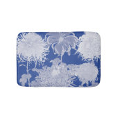 Blau-weißes vintage-chinoiserie-Blumenmuster Badematte (Vorderseite)