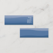 Blau-Wellen - dünn Mini Visitenkarte (Vorne/Hinten)