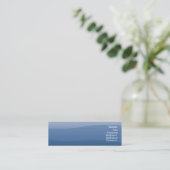 Blau-Wellen - dünn Mini Visitenkarte (Stehend Vorderseite)