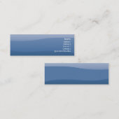 Blau-Wellen - dünn Mini Visitenkarte (Vorne/Hinten)