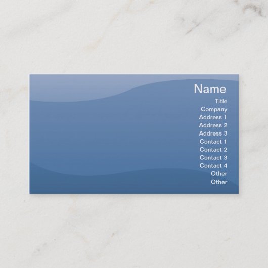 Blau-Wellen - Geschäft Visitenkarte (Vorderseite)