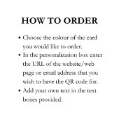 Blau | White Capture the Liebe QR Code Begleitkarte