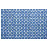 Blau| White Peace Sign and Konturen Pattern Stoff (Fat Quarter (45,7 x 55,9 cm))