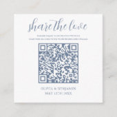 Blau | White Share - Liebe QR-Code Begleitkarte (Vorderseite)