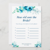 Blau wie alt war die Bridge Brautparty Game Card Einladung (Vorderseite)