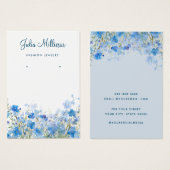 Blau-Wildblume Ohrring-Grafikkarte (Vorne & Hinten)