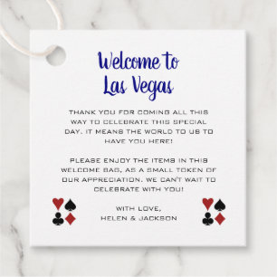 Blau Willkommen bei Las Vegas Willkommenskorb Hoch Geschenkanhänger