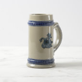 Blau Winged Drache-Bier Stein Bierglas (VorderseiteRechts)