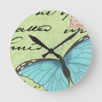 Blau-Winged Schmetterling auf aquamariner