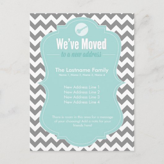 Blau Wir haben die Änderung der Postkarten übertra (Vorderseite)