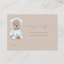 Blau wir können früh warten Teddy Bear Diaper Raff Begleitkarte
