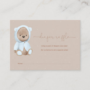 Blau wir können früh warten Teddy Bear Diaper Raff Begleitkarte
