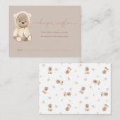 Blau wir können früh warten Teddy Bear Diaper Raff Begleitkarte (Vorne/Hinten)