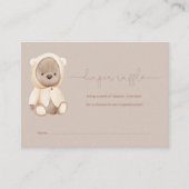 Blau wir können früh warten Teddy Bear Diaper Raff Begleitkarte (Vorderseite)