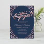 Blau Wir sind eine Verlobte Einladung zu einer Bew (Stehend Vorderseite)