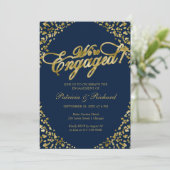 Blau Wir sind eine Verlobte Einladung zu einer Bew (Stehend Vorderseite)