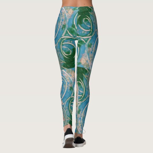 blau wirbelig leggings (Rückseite)