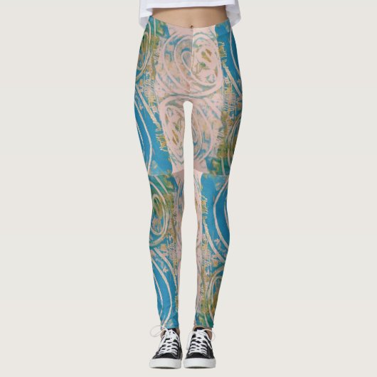 blau wirbelig leggings (Vorderseite)