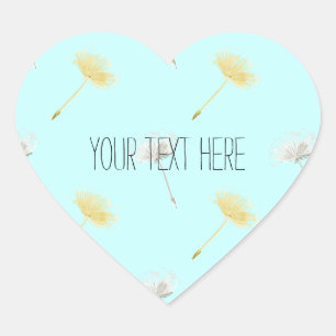 Blau wünscht Blume aus Kronleuchter Herz-Aufkleber