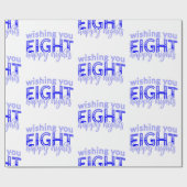 Blau wünscht euch glücklich hanukkah geschenkpapier (Flach)