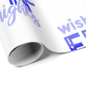 Blau wünscht euch glücklich hanukkah geschenkpapier (Rolleneckpunkt)