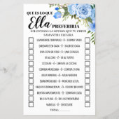 Blau würde sie lieber duschen zweisprachige Spielk Flyer (Hinten)