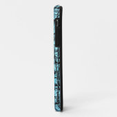 Blau X's und O's Pattern Black Karo Case-Mate iPhone Hülle (Hinten/Links)