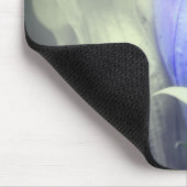 Blau-Zahnan-Blume Schwarz-Weiß Mousepad (Ecke)