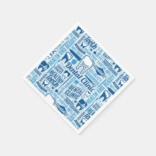 Blau-Zahnklinik-Muster Serviette (Ecke)