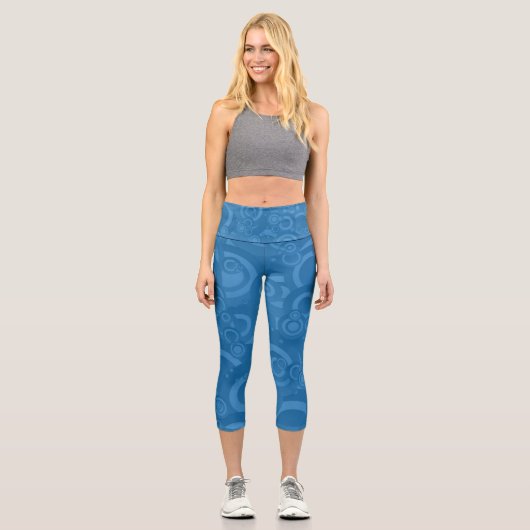 Blau | Zazzle_Growshop. Capri Leggings (Vorderseite)
