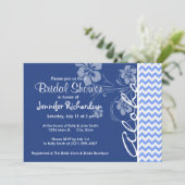 Blau Zickzack; Aloha Einladung (Stehend Vorderseite)