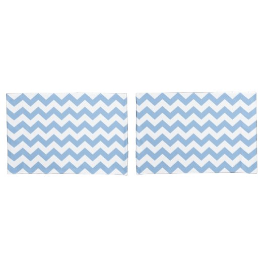 Blau Zickzack Kissenbezug (Vorderseite-Set)