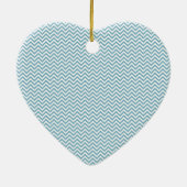 Blau Zickzack mit Monogramm Keramikornament (Hinten)