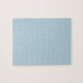 Blau Zickzack mit Monogramm Puzzle (Horizontal)