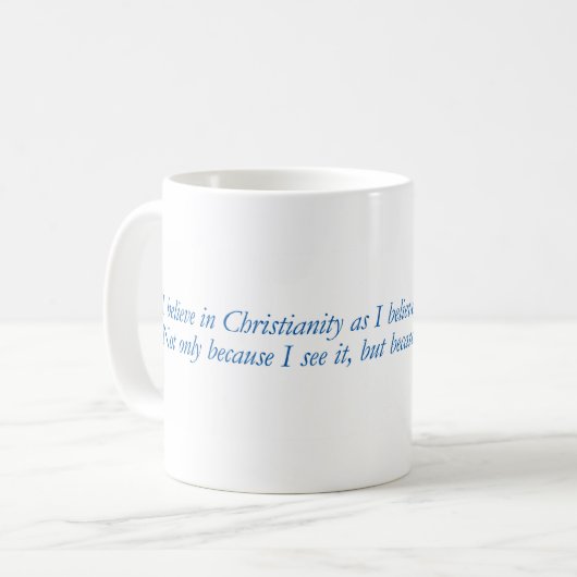 Blau zitiert - Christentum - C.S. Lewis - Tasse (Vorderseite Links)