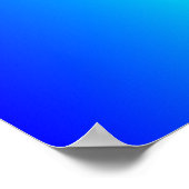 Blau zu Aqua Farbverlauf Poster (Ecke)