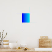 Blau zu Aqua Farbverlauf Poster (Küche)