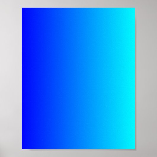 Blau zu Aqua Farbverlauf Poster (Vorne)