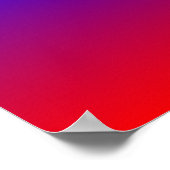 Blau zu Rot Verlauf Poster (Ecke)
