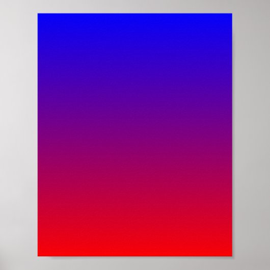 Blau zu Rot Verlauf Poster (Vorne)