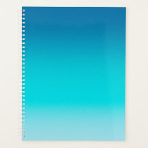 Blau zu Türkis Farbverlauf Spiralblock Minimalisti