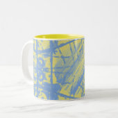 Blau Zweifarbige Tasse (Vorderseite Links)