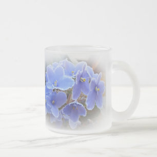 Blauafrikanische Violetten Mattglastasse