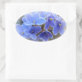 Blauafrikanische Violetten Ovaler Aufkleber (Tasche)