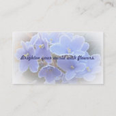 Blauafrikanische Violetten Visitenkarte (Rückseite)