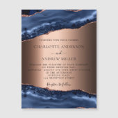 Blauagate Rose Gold Hochzeitsmagnet Magnetkarte (Vorderseite)